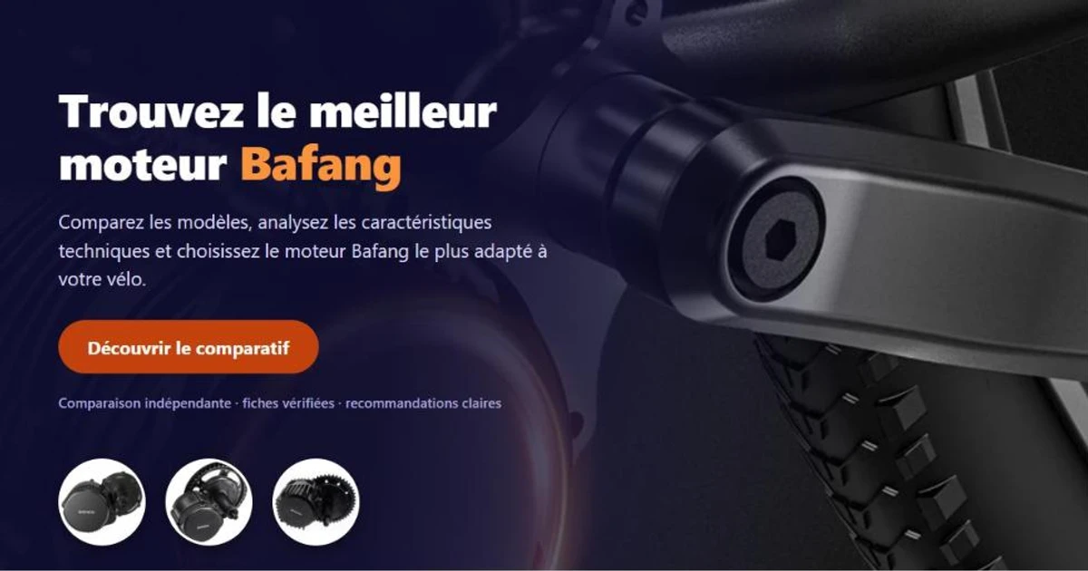 Comparatif des moteurs pédaliers Bafang : trouvez le meilleur modèle pour votre vélo